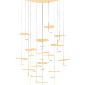 MOOSEE lampa wisząca LEAFS DISC złota 431426 MOOSEE lampa wisząca LEAFS DISC złota 431426