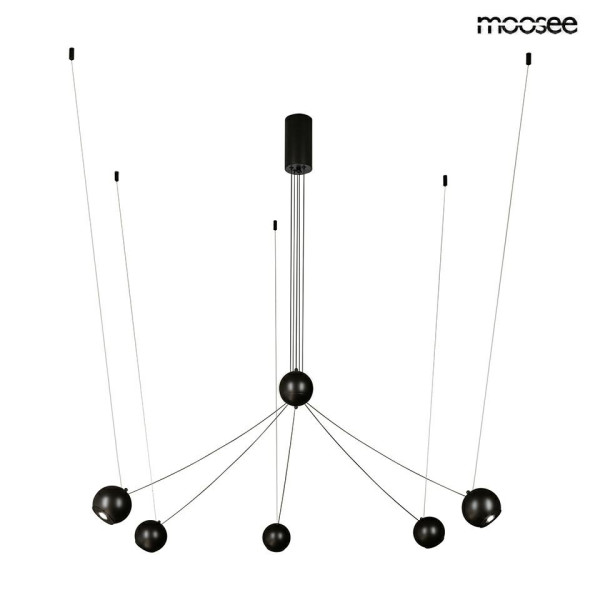 MOOSEE lampa wisząca OCTO 5 czarna 512285