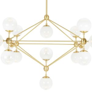 MOOSEE lampa wisząca PLANETARIO 15 GOLD złota – klosze szronione 148358 MOOSEE lampa wisząca PLANETARIO 15 GOLD złota – klosze szronione 148358