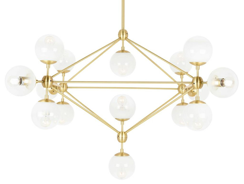 MOOSEE lampa wisząca PLANETARIO 15 GOLD złota - klosze szronione 148358