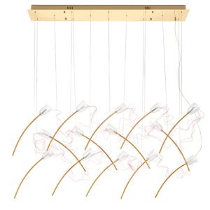 MOOSEE lampa wisząca TULIPPE 14 LINE złota 431403 MOOSEE lampa wisząca TULIPPE 14 LINE złota 431403