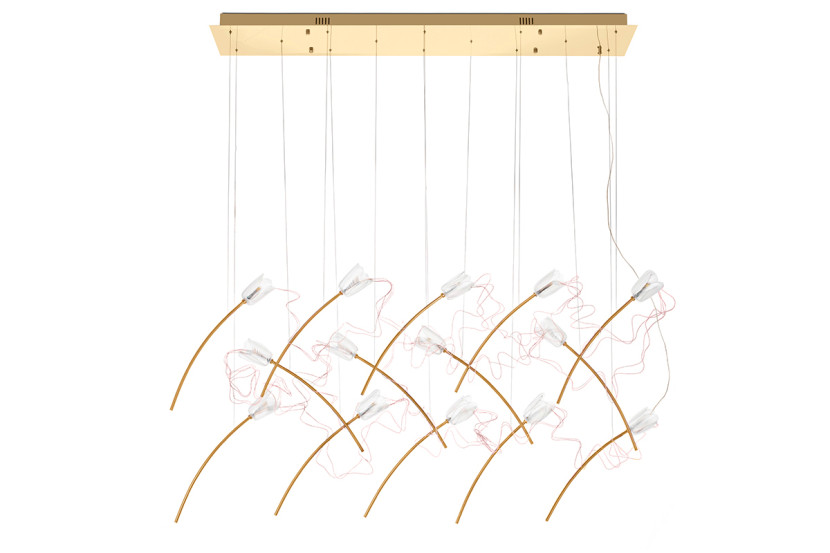 MOOSEE lampa wisząca TULIPPE 14 LINE złota 431403