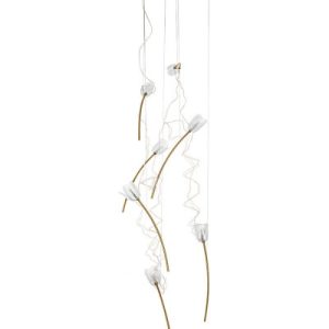 MOOSEE lampa wisząca TULIPPE 7 DISC złota 431406 MOOSEE lampa wisząca TULIPPE 7 DISC złota 431406