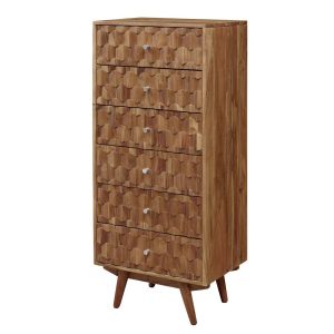 MOSAYK Komoda #108 Akacja lakierowana 53x42x125 cm 489713 MOSAYK Komoda #108 Akacja lakierowana 53x42x125 cm 489713