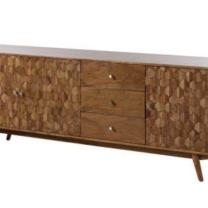 MOSAYK Komoda #109 Akacja lakierowana 210x42x75 cm 489710 MOSAYK Komoda #109 Akacja lakierowana 210x42x75 cm 489710