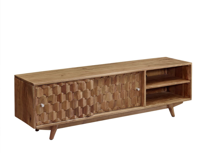 MOSAYK Szafka RTV #101 Akacja lakierowana 145x35x45 cm 489701