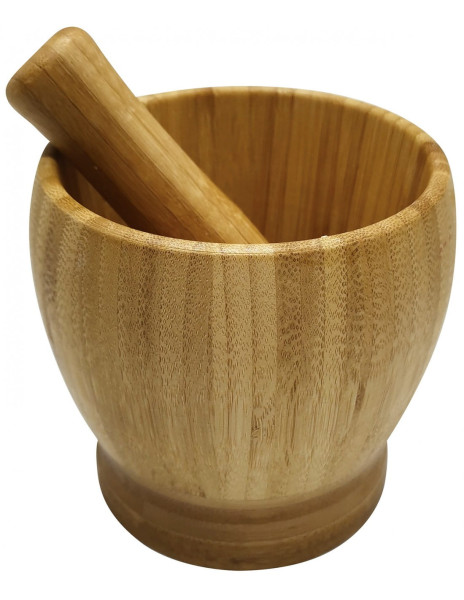 Moździerz bambusowy z tłuczkiem 11.5cm do przypraw KINGHOFF 692861