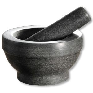 Moździerz granitowy z tłuczkiem 16×8,5 cm szary do mielenia przypraw ziół 677565 Moździerz granitowy z tłuczkiem 16×8,5 cm szary do mielenia przypraw ziół 677565