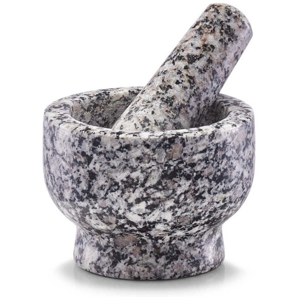 Moździerz kuchenny GRANIT z tłuczkiem - Ø 9 x 6,5 cm, ZELLER 100415