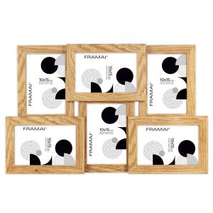 Multirama na zdjęcia 6 zdjęć 10×15 cm dębowa ramka 6 w 1 FRAMAI 846668 Multirama na zdjęcia 6 zdjęć 10×15 cm dębowa ramka 6 w 1 FRAMAI 846668