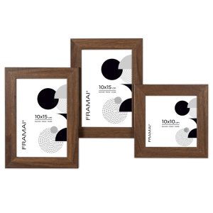Multirama na zdjęcia brązowa rama na trzy zdjęcia 10×15 10×10 3 w 1 FRAMAI® 852843 Multirama na zdjęcia brązowa rama na trzy zdjęcia 10×15 10×10 3 w 1 FRAMAI® 852843