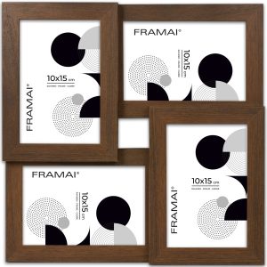 Multirama na zdjęcia brązowa ramka na cztery zdjęcia 10×15 cm 4 w 1 FRAMAI 846666 Multirama na zdjęcia brązowa ramka na cztery zdjęcia 10×15 cm 4 w 1 FRAMAI 846666