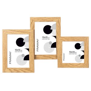 Multirama na zdjęcia dębowa ramka na trzy zdjęcia 10×15 10×10 3 w 1 FRAMAI® 852842 Multirama na zdjęcia dębowa ramka na trzy zdjęcia 10×15 10×10 3 w 1 FRAMAI® 852842