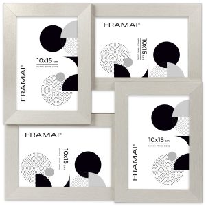 Multirama na zdjęcia srebrna ramka na cztery zdjęcia 10×15 cm 4 w 1 FRAMAI 846662 Multirama na zdjęcia srebrna ramka na cztery zdjęcia 10×15 cm 4 w 1 FRAMAI 846662