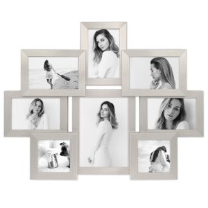 Multirama na zdjęcia srebrna ramka na osiem 15×21 10×15 10×10 8 w 1 FRAMAI® 958609 Multirama na zdjęcia srebrna ramka na osiem 15×21 10×15 10×10 8 w 1 FRAMAI® 958609