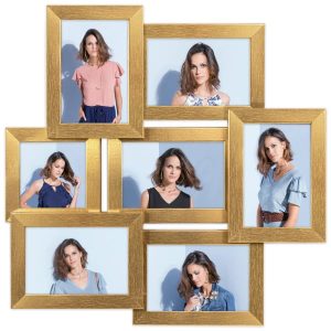 Multirama na zdjęcia złota ramka na siedem zdjęć 10×15 10×10 7 w 1 FRAMAI® 958617 Multirama na zdjęcia złota ramka na siedem zdjęć 10×15 10×10 7 w 1 FRAMAI® 958617