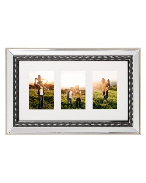Multiramka 51x32 cm na 3 zdjęcia srebrna 337519