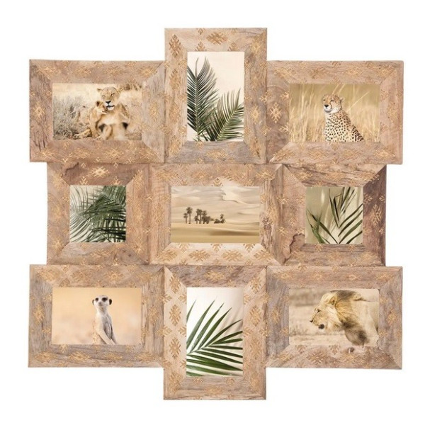 Multiramka na 9 zdjęć Africa 58x58 cm 297335