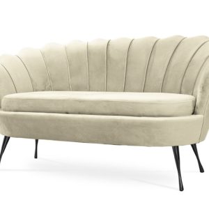 Muszelka tapicerowana Glamur / beżowa noga Czarna 318232 Muszelka tapicerowana Glamur / beżowa noga Czarna 318232