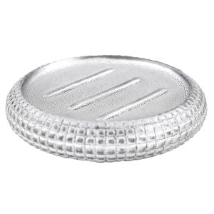 Mydelniczka łazienkowa srebrna ceramiczna solidna trwała 234622