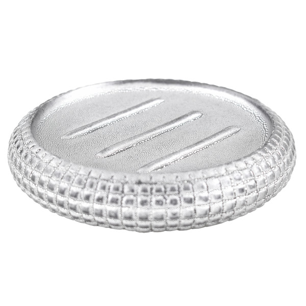 Mydelniczka łazienkowa srebrna ceramiczna solidna trwała 234622