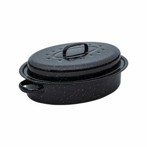 Naczynie do zapiekania 4,8 l Enamel Premium stal węglowa czarne z rusztem 854760 Naczynie do zapiekania 4,8 l Enamel Premium stal węglowa czarne z rusztem 854760