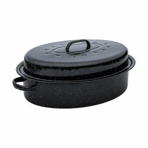 Naczynie do zapiekania 7,8 l Enamel Premium stal węglowa czarne z rusztem 854762