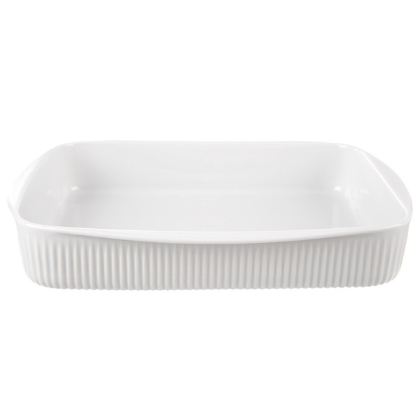 Naczynie żaroodporne porcelanowe białe 36,5x30x6 cm, 4 l 791341