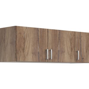 Nadstawka do szafy Brando 136 cm z 3 drzwiami dąb flagstaff ciemny 57643
