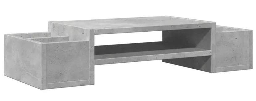 Nadstawka na biurko z podwójnymi przegródkami beton - Sarvro 656962