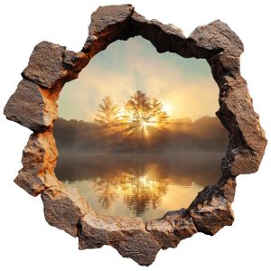 Naklejka 3D dekoracyjne półki wyrwa w ścianie efekt 60×60 966850 Naklejka 3D dekoracyjne półki wyrwa w ścianie efekt 60×60 966850