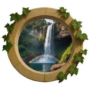 Naklejka 3D wiejski pejzaż dziura efekt w ścianie 60×52 966861 Naklejka 3D wiejski pejzaż dziura efekt w ścianie 60×52 966861
