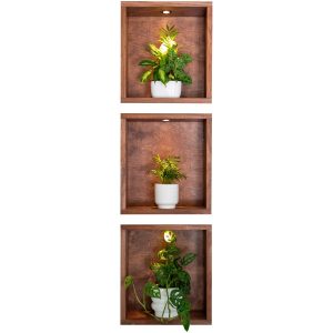 Naklejka 3D wnęki roślinne wyrwa efekt w ścianie 23×80 899395 Naklejka 3D wnęki roślinne wyrwa efekt w ścianie 23×80 899395