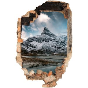 Naklejka dziura 3D górska panorama efekt na ścianę 86×130 899393 Naklejka dziura 3D górska panorama efekt na ścianę 86×130 899393