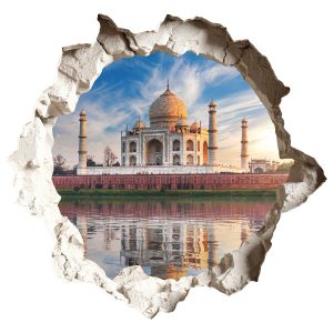 Naklejka dziura 3D kwiaty kamienie efekt w ścianie 100×95 966934 Naklejka dziura 3D kwiaty kamienie efekt w ścianie 100×95 966934