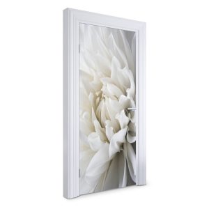 Naklejka na drzwi Biała dalia 95×205 cm Fototapeta 468561