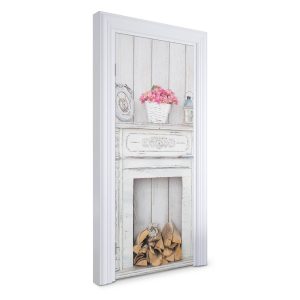 Naklejka na drzwi Rustykalny kominek 85×205 cm Fototapeta 382997 Naklejka na drzwi Rustykalny kominek 85×205 cm Fototapeta 382997