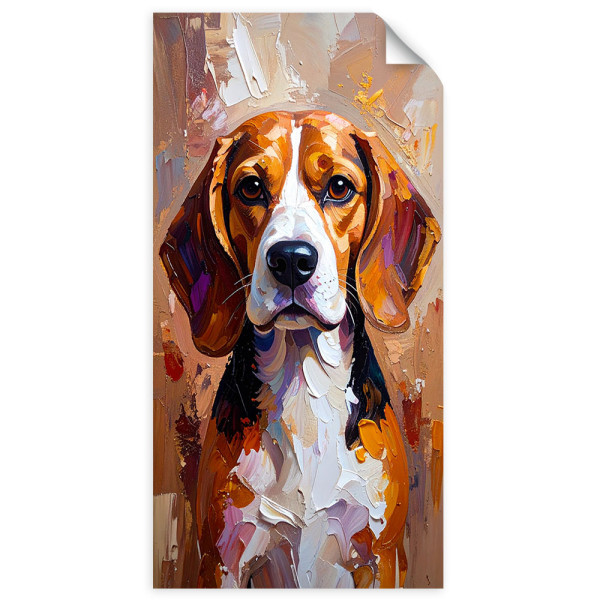 Naklejka na ścianę do pokoju młodzieżowego Feeby Pies Labrador 40x80 733743