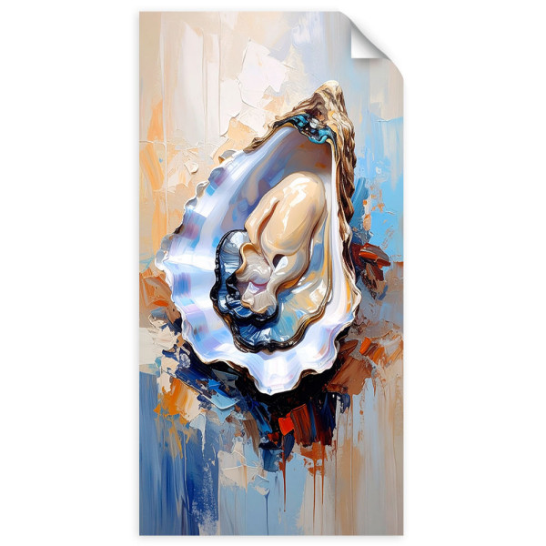 Naklejka na ścianę do salonu Feeby Ostrygi Małże Owoce morza Sushi 50x100 733709
