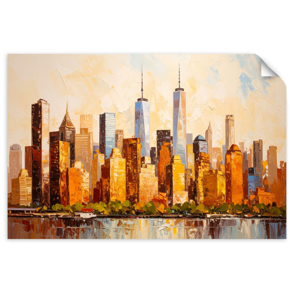 Naklejka na ścianę do salonu Feeby Panorama Nowy Jork Manhattan 90x60 734096