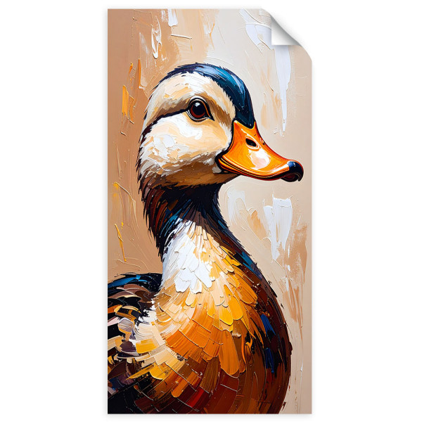 Naklejka na ścianę do salonu sypialni Feeby Kaczka Ptak Zwierzę 60x120 733009