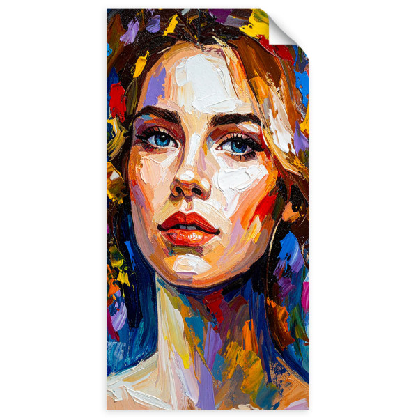 Naklejka na ścianę do salonu sypialni Feeby Kolorowy Portret Kobiet 50x100 733691