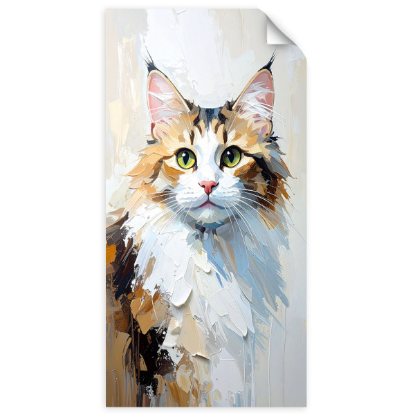 Naklejka na ścianę do salonu sypialni Feeby Kot Zwierzę 100x200 734385