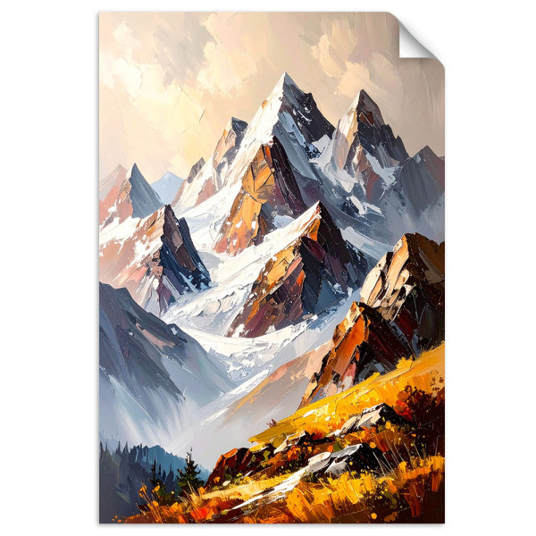 Naklejka na ścianę do salonu sypialni Feeby Krajobraz górski zimą 20x30 734873