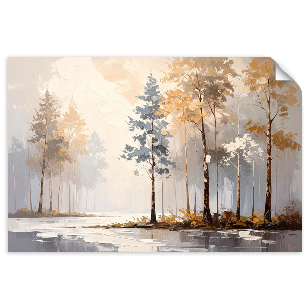 Naklejka na ścianę do salonu sypialni Feeby Las Drzewa Krajobraz 120x80 734454