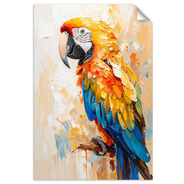 Naklejka na ścianę Feeby Kolorowa Papuga 20x30 734172