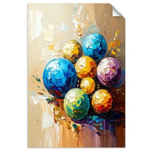 Naklejka na ścianę Feeby Kolorowe Kule Plamy efekt farby olejnej 30×45 732996 Naklejka na ścianę Feeby Kolorowe Kule Plamy efekt farby olejnej 30×45 732996