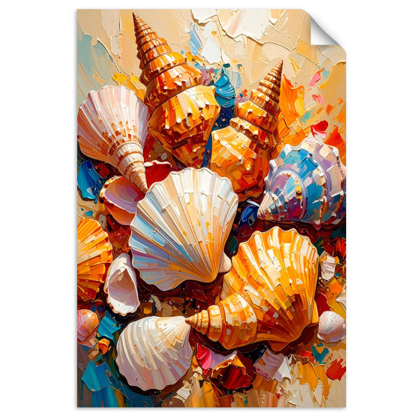 Naklejka na ścianę Feeby Kolorowe Muszle Morskie 40x60 734125