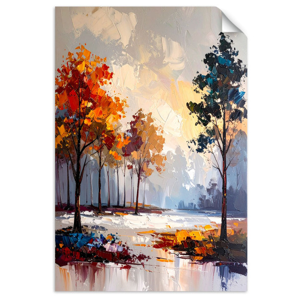 Naklejka na ścianę Feeby Krajobraz Las Drzewa Natura 30x45 734248