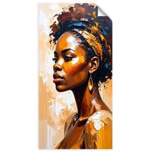 Naklejka na ścianę Feeby Portret afrykańskiej kobiety glamour 40×80 733007